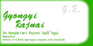 gyongyi rajnai business card